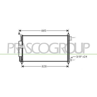 Imagem de PRASCO DS011C004 Condensador 15 10 Alumínio 628 NISSAN: Juke, MICRA 3