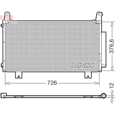 Imagem de DENSO DCN40034 Condensador 726mm HONDA: CR V 4, 3