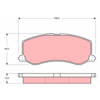 Imagem de TRW GDB3237 Jogo de pastilhas para travão disco não preparado indicador aviso desgaste SUZUKI: SWIFT 2