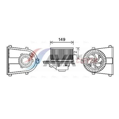 Imagem de Motor elétrico, ventilador do habitáculo AVA QUALITY COOLING AI8378