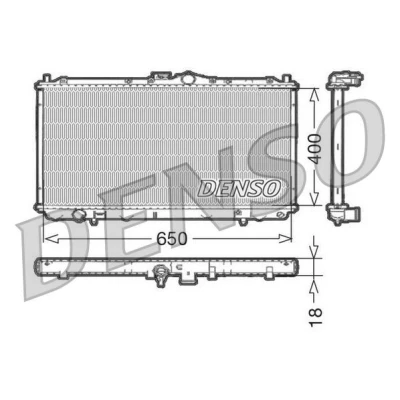 Imagem de DENSO Radiador, arrefecimento do motor Alumínio 650mm 400mm 18mm MITSUBISHI: Space Star DRM45010