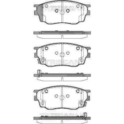 Imagem de TRISCAN 8110 50012 Jogo de pastilhas para travão disco com avisador sonoro desgaste MAZDA: 6 Hatchback, Sedan