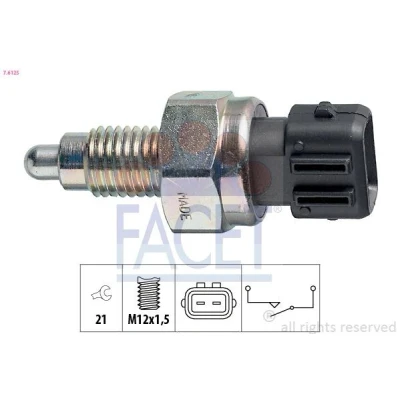 Imagem de FACET 7.6125 Interruptor, luz de marcha atrás Made in Italy OE Equivalent VOLKSWAGEN: GOLF 3, 2, 1 Cabriolet, SEAT: Ibiza 2
