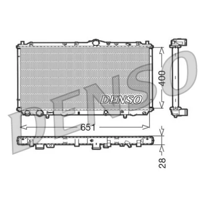 Imagem de DENSO DRM33060 Radiador, arrefecimento do motor Alumínio 400mm 651mm 28mm VOLVO: V40 Carrinha, S40 I, MITSUBISHI: Carisma Hatchback