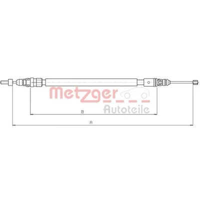 Imagem de METZGER 10.4663 Cabo de Freio Mão traseira esquerda 928/750 COFLE CITROËN: C4 Picasso 1