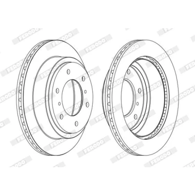 Imagem de FERODO PREMIER DDF1385C Disco de travão 300 22 6 ventilado revestido sem parafusos MITSUBISHI: PAJERO Sport 1 SUV, 4