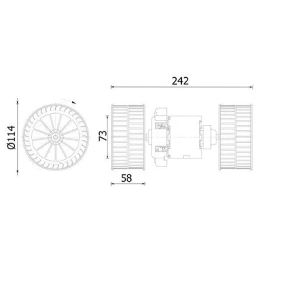 Imagem de Ventilador do habitáculo MAHLE ORIGINAL AB 87 000S