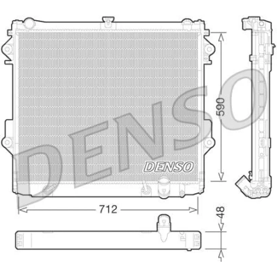 Imagem de DENSO DRM50074 Radiador, arrefecimento do motor 712 590 48 TOYOTA: Land Cruiser 200