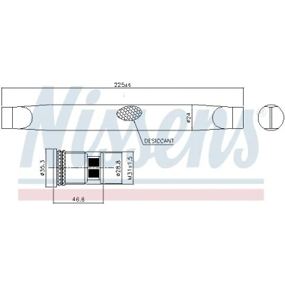 Imagem de NISSENS 95786 Filtro Secador R 134a Plástico