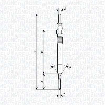 Imagem de MAGNETI MARELLI 062900130304 Vela incandescente 5,4V M10X1 BMW: 3 Touring, Sedan, Sedan
