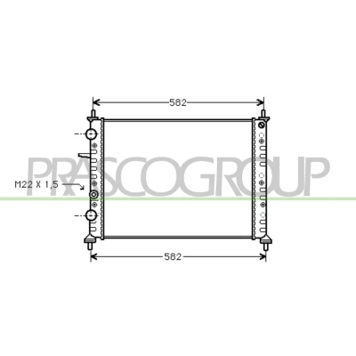 Imagem de PRASCO FT137R013 Radiador, arrefecimento do motor Alumínio 510 416 34 Aletas de refrigeração unidas mecanicamente FIAT: BRAVO 1, Brava Hatchback