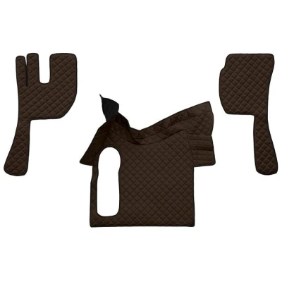 Imagem de F CORE FL13 BROWN Conjunto de tapete chão Couro artificial à frente 3 castanho