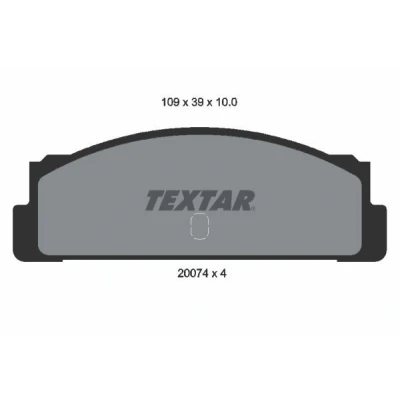 Imagem de TEXTAR 2007404 Jogo de pastilhas para travão disco não preparado indicador aviso desgaste FIAT: 124 Sedan, Sport Spider