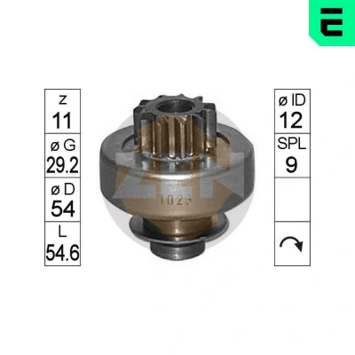 Imagem de ERA ZN1023 Engrenagem de roda livre, motor arranque RENAULT: CLIO 3