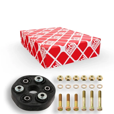 Imagem de FEBI BILSTEIN 08386 Acoplamento do Cardan 80mm à frente BMTS Turbo NEW com parafusos, arruelas planas porcas MERCEDES BENZ: 190, W124 Carrinha