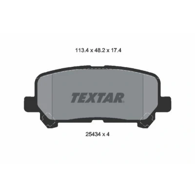 Imagem de TEXTAR 2543403 Jogo de pastilhas para travão disco não preparado indicador aviso desgaste