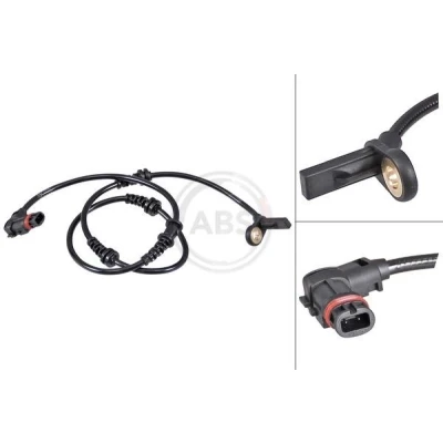 Imagem de A.B.S. 31769 Sensor de ABS activo 750mm 810mm 24mm preto