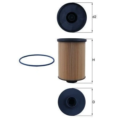Imagem de MAHLE ORIGINAL KX 659D Filtro de Combustível Cartucho filtrante