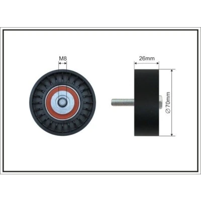 Imagem de CAFFARO 01 Polia de Desvio BMW: 3 Coupe, FORD: Focus Mk1 Carrinha, Hatchback, OPEL: Zafira A