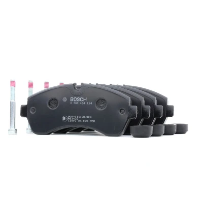 Imagem de BOSCH 0 986 494 194 Jogo de pastilhas para travão disco Baixo teor metálico com chapa anti ruído, parafusos acessórios
