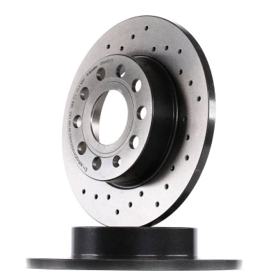 Imagem de BREMBO XTRA LINE 08.9488.1X Disco de travão 256 12 5 cheio, perfurado revestido com parafusos VOLKSWAGEN: Golf 5, 6, 7, AUDI: A3 Sportback