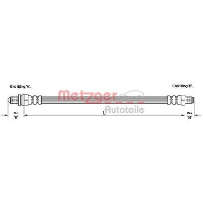 Imagem de METZGER 4110241 Mangueira de Travão 306 FORD: FIESTA 4