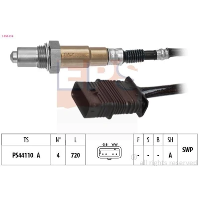 Imagem de EPS 1.998.554 Sonda lambda com aquecimento, plana, Rosca pré lubrificada BMW: 3 Coupe, Sedan, Touring