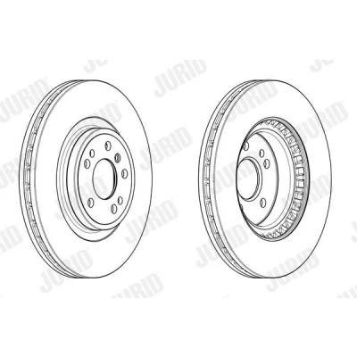 Imagem de JURID 563002JC 1 Disco de travão 330 32 5 112 ventilado revestido sem acessórios MERCEDES BENZ: GLE SUV
