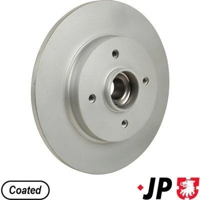 Imagem de JP GROUP 4163201700 Disco de travão Eixo traseiro 268 12 4 cheio revestido com o rolamento da roda integrado, anel sensor do ABS