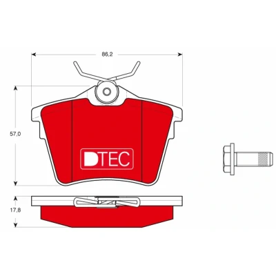 Imagem de TRW DTEC COTEC GDB1596DTE Jogo de pastilhas para travão disco PEUGEOT: 407 Sedan, SW, 607 CITROËN: C5 III Carrinha, 3