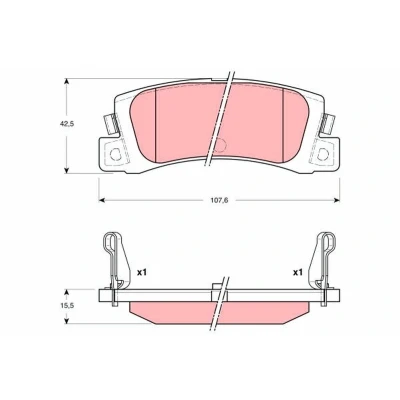 Imagem de TRW GDB3329 Jogo de pastilhas para travão disco com avisador sonoro desgaste TOYOTA: Corolla VIII Liftback, Sedan, Celica V Coupe