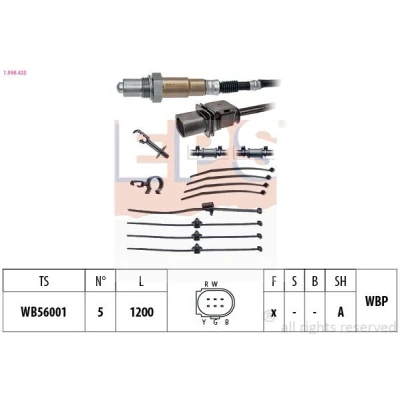 Imagem de EPS 1.998.425 Sonda Lambda com material de fixação aquecimento, plana, banda larga, Rosca pré lubrificada 5