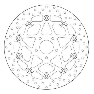 Imagem de BREMBO disco de travão Serie Oro à frente 320mm 5mm 5 perfurado, duas peças, flutuante 78B408B0 Discos