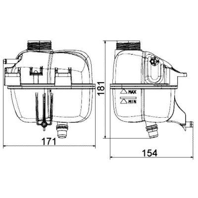 Imagem de MAHLE ORIGINAL CRT 87 001S Depósito de Compensação Refrigerante MINI: Hatchback, Clubman