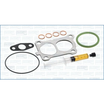 Imagem de AJUSA JTC12271 Kit de montagem, turbocompressor with studs, syringe oil com juntas instruções montagem BMW: 5 Sedan