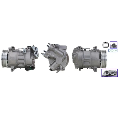 Imagem de LUCAS ACP01095 Compressor PAG 46 YF R134a, R1234yf com juntas PEUGEOT: 208 I Hatchback, Partner III Van, 3008 I, CITROËN: DS3 DS4 Hatchback