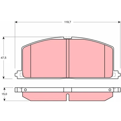 Imagem de TRW GDB3184 Jogo de pastilhas para travão disco não preparado indicador aviso desgaste TOYOTA: Starlet V Hatchback, Paseo Coupe