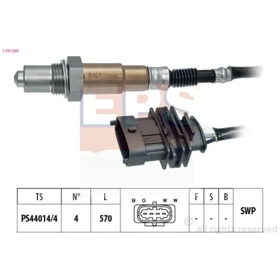 Imagem de EPS 1.997.089 Sonda lambda Made in Italy OE Equivalent com aquecimento, plana, Rosca pré lubrificada OPEL: Corsa C Hatchback