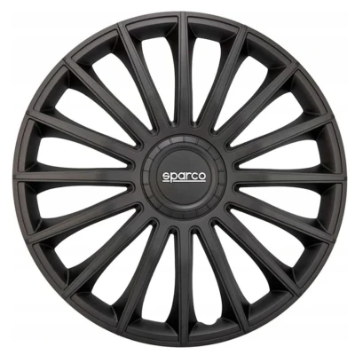 Imagem de Tampões de roda 15 polegadas sparco treviso, pretos, 4 unidades