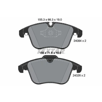 Imagem de TEXTAR 2408401 Jogo de pastilhas para travão disco preparado indicador aviso desgaste JAGUAR: XF Sedan, XJ S Type