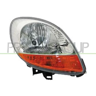 Imagem de PRASCO RN9174813 Farol Principal à direita H4 amarelo com luz intermitente sem motor de regulação do alcance dos faróis RENAULT: Kangoo I