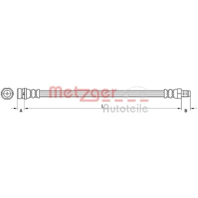 Imagem de METZGER 4110795 Mangueira de Travão 407 FORD: Focus 2
