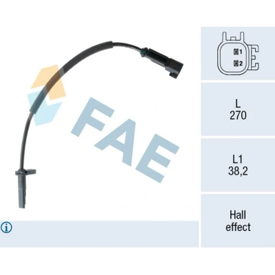 Imagem de FAE 78556 Sensor de ABS Hall 2pólos 270mm
