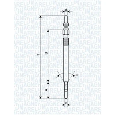 Imagem de MAGNETI MARELLI 062900047304 Vela incandescente 11V 10A M8X1 PEUGEOT: 407 SW, VOLVO: XC90 I