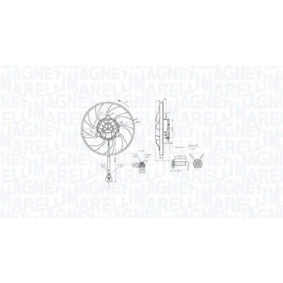 Imagem de MAGNETI MARELLI 069422890010 Ventilador de Radiador 2935mm 12V 230W VOLKSWAGEN: Transporter 5