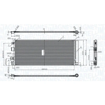 Imagem de MAGNETI MARELLI 350203170000 Condensador com secador 597x420x16 420 597 16 FIAT: 500X