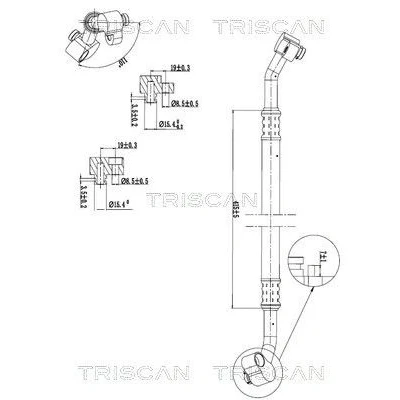 Imagem de TRISCAN 9010 29011 Conduta de alta/baixa pressão, ar condicionado do compressor para o condensador SKODA: Fabia 2