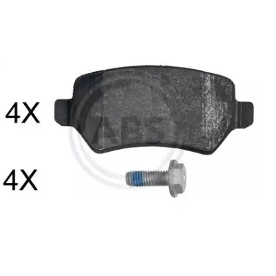 Imagem de A.B.S. 37814 Jogo de pastilhas para travão disco sem sensor desgaste integrado OPEL: Zafira B
