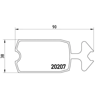 Imagem de BREMBO P 61 002 Jogo de pastilhas para travão disco excl. contacto aviso desgaste sem acessórios CITROËN: 2CV Sedan, Dyane Hatchback