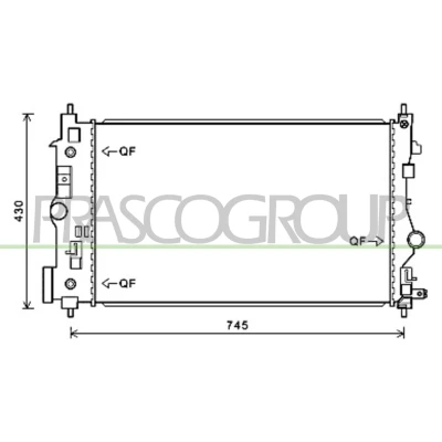 Imagem de PRASCO OP416R009 Radiador, arrefecimento do motor Alumínio 680 400 26 com acoplamentos rápidos Aletas de refrigeração soldadas OPEL: Zafira C Tourer